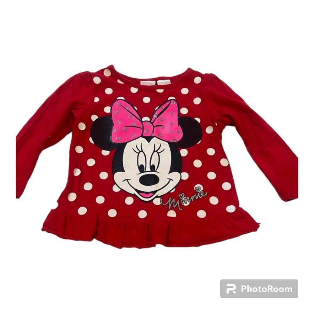 Girls mini mouse red top size 2 T